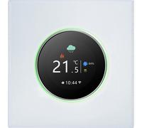 Thermostat intelligent de fidélité sans fil Contrôleur de température à boutons Contrôle vocal compatible avec Alexa Blanc