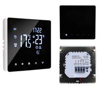 Thermostat intelligent, écran tactile LCD,programmable hebdomadaire, noir SANS WIFI