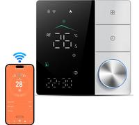 Thermostat intelligent pour chauffage au sol électrique ��C Thermostat AC WiFi avec apprentissage intelligent de l'IA, contrôle APP, écran tactile numérique et bouton réglable pour des économies d'éne