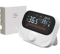 Thermostat intelligent pour la maison Chaudière Chauffage RF433 WiFi AC Thermostat 980ft Wireless Distance APP and Voice Control LED Digital Touch Screen Programmable Thermostat with Weather Report Ad