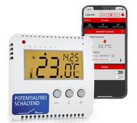 Thermostat intelligent pour radiateurs, connecté en Wi-Fi, contrôle via application, 16 A, sans potentiel, programmable