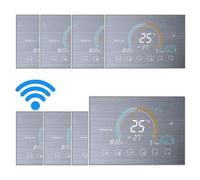 Thermostat intelligent programmable 8X WiFi 5+1+1 (six périodes) avecvocale via application, compatible avec les chaudières à eau/gaz, compatible avec Amazon Echo, Google Home et Tmall Genie