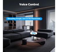 Thermostat intelligent - Régulateur de température pour chaudière à gaz - Zigbee - Bouton rotatif - Gris