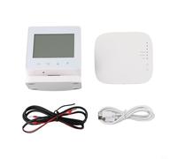 Thermostat intelligent sans fil RF433 pour chaudières à gaz avec contrôle par application, prise en charge vocale, modes de chauffage programmables, écran LCD, alimentation USB et batterie (WiFi)