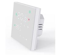 Thermostat intelligent tactile, connecté Wi-Fi, programmable pour le chauffage, de couleur blanche