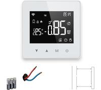 Thermostat intelligent - Thermostat programmable - Contrôle du chauffage - Installation sans fil - 86x86x25 mm - Noir et gris