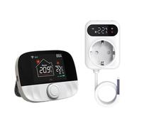 Thermostat Intelligent Tuya WiFi for Chaudière À Eau Et Gaz, Contrôleur De Température sans Fil RF433, Récepteur Vocal éTalonnage PréCis