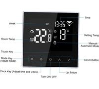 Thermostat intelligent Wi-Fi Contrôleur de température numérique APP Contrôle de la circulation hebdomadaire Programmable Chauffage électrique par le sol avec grand écran LCD pour la maison, l'école, 