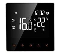 Thermostat Intelligent WiFi Connecté pour Chauffage par Le Sol de l'eau AC230V 50/60Hz 5~90℃ ME81H LCD Écran Tactile pour Tuya (Bouton Orange Fond Blanc 3A)