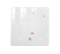 Thermostat intelligent WiFi pour chaudière à gaz avec contrôle par contact sec - Télécommande de chauffage à distance compatible avec la voix 86 x 86 mm (blanc)