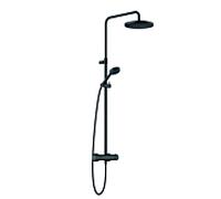 thermostat Kludi Logo système de douche double 6808239-00 trois types de jets, noir mat