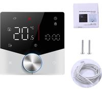 Thermostat Matter sans fil pour chauffage au sol électrique domestique avec application etpar assistant vocal, écran tactile LED numérique couleur, réglable