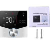 Thermostat Matter sans fil pour la production d'eau chaude sanitaire dans la maison avecvia application et assistant vocal, écran tactile LED numérique coloré, réglable