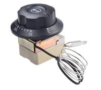 Thermostat Mécanique à Molette 250V 16A pour Chauffe-eau(50-300℃) | Base céramique isolante, résiste aux chocs thermiques, sécurité accrue pour chauffe-eau et fours