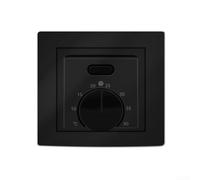 Thermostat mécanique au design élégant avec capteur externe pour sols chauffants à 230 V CA (noir)