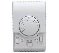 Thermostat Mécanique Climatisation Centrale 2 Voies Chaud et Froid | Interrupteur rotatif, ABS blanc, contrôle précis pour bâtiment commercial, compatible système CVC 110-220V