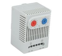 Thermostat Mécanique Compact 0-60°C pour Rail DIN(ZR011) | ajustable pour facile, échelle large, pour choix couleur rouge/bleu, installation rapide, précis