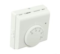 Thermostat mécanique pour chauffage au sol, interrupteur marche/arrêt mural avec bouton rotatif, boîtier ABS blanc, gamme 10-30 C