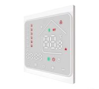 Thermostat numérique au sol pour chauffage au sol, panneau tactile 3 A 16 A | Panneau acrylique, plage de 0 à 90 °C, précision ± 0,5 °C, réglage hystéréis, pour chauffage au sol dans les maisons et les