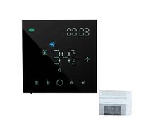 Thermostat numérique Intelligent avec passerelle, écran Tactile de 4 Pouces, Fonctionne avec l'assistant Vocal TY App pour Le système Central AC VRF HVAC, Appartements et Villas (Noire)
