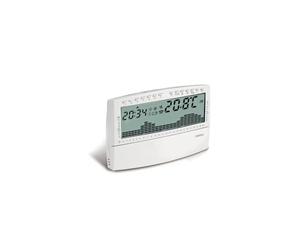 Thermostat Numérique Mural Hebdomadaire Compact Perry 1Cr Cr018Bs, Préprogrammé, avec Écran LCD 4'' 1/2, Blanc, 133 x 26 x 90 Mm