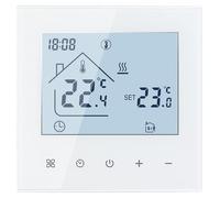Thermostat numérique pour pièce, écran tactile LCD, programmable, 3A, blanc