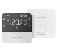 Thermostat programmable avec récepteur, compatible Opentherm/contact sec, couleur noir et blanc