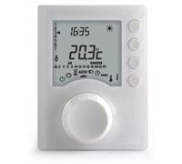 Thermostat programmable hebdomadaire Auraton Delta Dora Tybox 117+, version à piles, blanc