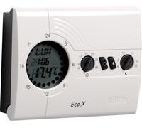 Thermostat programmable, numérique, avec programmation hebdomadaire, fonctionnant sur piles, de couleur blanche