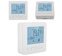 Thermostat Programmable pour la Maison, Thermostat d'ambiance Numérique, écran LCD, Contrôleur de Température Intelligent avec Protection de Sécurité Enfant, 5A, Blanc