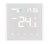 Thermostat programmable WiFi intelligent pour chauffage au sol chaudière à eau à gaz avec commande vocale compatible avec Alexa Google Home Programme hebdomadaire ignifuge PC ABS (chaudière à gaz 3 A