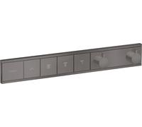 Hansgrohe Mitigeur bain-douche encastré RainSelect 15382340 Thermostat 4x consommateur Noir brossé