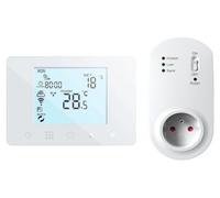 Thermostat sans fil hebdomadaire Auraton Orion 230 V, kit WiFi, avec récepteur à brancher (prise commandée)