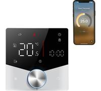 Thermostat sans fil pour chaudière à eau/gaz avec APP et assistant vocal Ecran tactile digital LED coloré Bouton ajustable Contrôle précis de la température Thermostat AC programmable 7x6 hebdomadaire