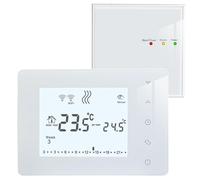 Thermostat sans fil programmable pour chaudière à gaz, doté d'un grand écran tactile LCD et d'un récepteur