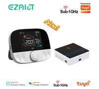 Thermostat sans fil RF433, WiFi/sans WiFi, chauffage au sol, eau, chaudière à gaz, maison, Tuya, contrôleur de température Programmable intelligent No WiFi White