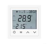 Thermostat tactile numérique 0-45 °C avec verrouillage enfant Blanc | Interface à écran tactile, gamme 0-45C, sécurité enfant, chauffage au sol électrique, contrôle précis