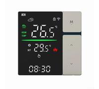 Thermostat Wi-Fi intelligent pour chauffage électrique au sol, contrôleur de température programmable 16 A avec écran couleur LCD, protection antigel et télécommande par application, blanc