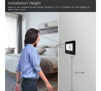 Thermostat WiFi intelligent - BHT-002 - Contrôleur pour chauffage au sol - Chauffage au sol à eau - Compatible avec Tuya - Compatible avec Alexa et Google Home - Noir