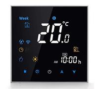 Thermostat WiFi Intelligent Compatible Alexa Google Home - Thermostat sans Fil Programmable pour Le Chauffage de Chaudières àeau/gaz,Contrôleur de Température Numérique à Télécommande, 3A