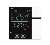 Thermostat WiFi intelligent pour application Tuya Chauffage au sol Chaudière à gaz 3 A sec pour contact Commande vocale pour Alexa Google 86 x 86 mm Blanc (Blanc 16A-WIFI)