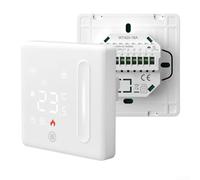 Thermostat WiFi Intelligent pour tuya pour Chauffage au pour sol Électrique et Chaudière Murale avec Rétroéclairage Réglable 5+2 Jours Programmation 16A ABS (Fireplace/Plumbing)