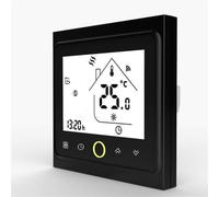 Thermostat WiFi pour chaudière à gaz, écran tactile LCD, couleur noire