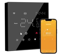 Thermostat WiFi pour chauffage au sol, intelligent, programmable, 16 A, couleur noire