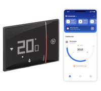 Thermostat WLAN Smarther, encastrable, noir