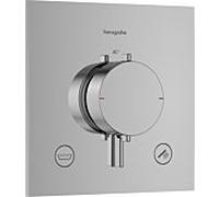 hansgrohe Ecostat Comfort E Thermostat encastré pour 2 consommateurs avec combinaison de sécurité intégrée, 33716000, Couleur: chrome