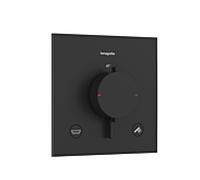 Thermostatique encastré Hansgrohe Ecostat Comfort E 33716670, pour 2 sorties, 23 l/min, EN 1717, noir mat