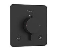 Thermostatique encastré Hansgrohe Ecostat Comfort Q 33717670, pour 2 sorties, 23 l/min, EN 1717, noir mat