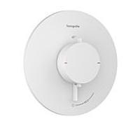 Thermostatique encastré Hansgrohe Ecostat Comfort S 33714700, pour 1 sortie, 25,4 l/min, blanc mat