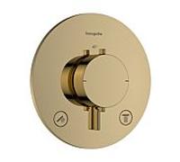 Thermostatique encastré Hansgrohe Ecostat Comfort S 33715990, pour 2 sorties, 24 l/min, aspect or poli